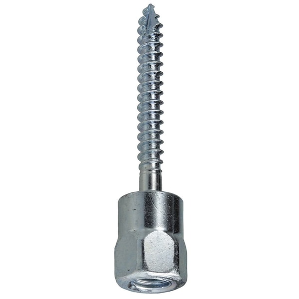 Rod Hanger, Wood, 1/4 in x 2 in Size, 2" L, Carbon Steel Zinc Plated, 100 PK